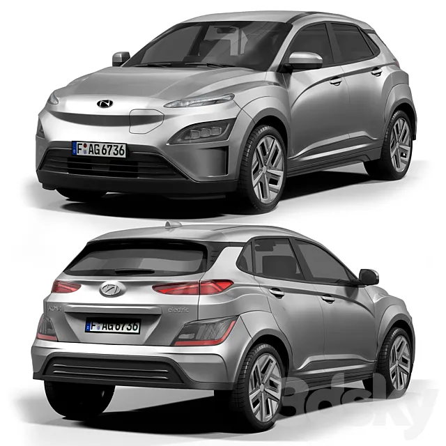 Hyundai Kona Electric 2023 3ds Max