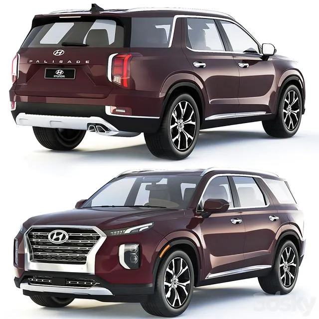 Hyundai Palisade 2018 3dsMax Model