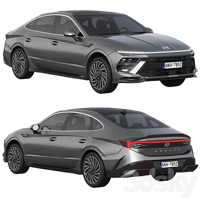 Hyundai Sonata 2024 3DS Max Model