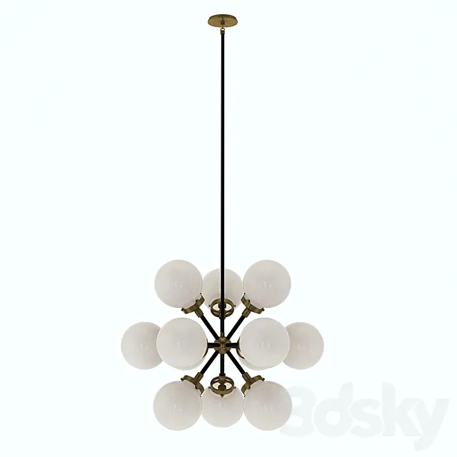 Ian K. Fowler Modern Bistro Small Round Chandelier 3ds Max