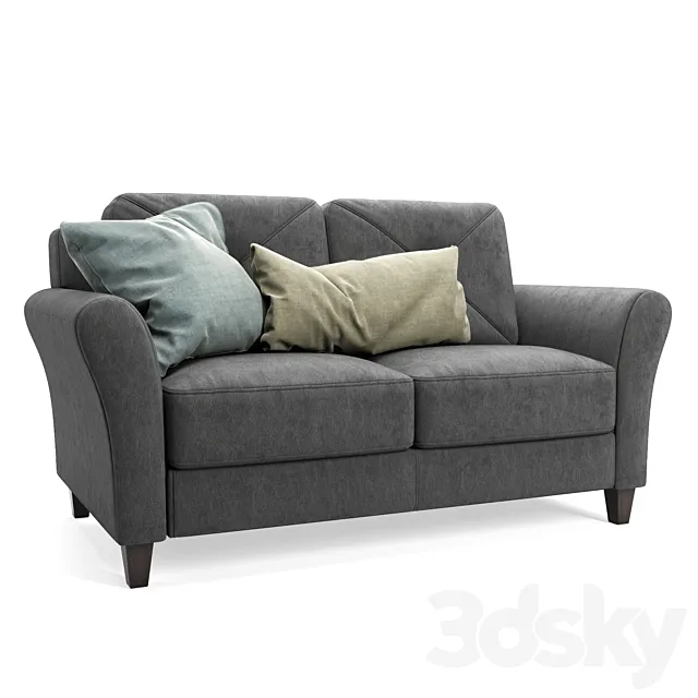 Ibiza 56.3 Flared Arm Loveseat 3DS Max Model