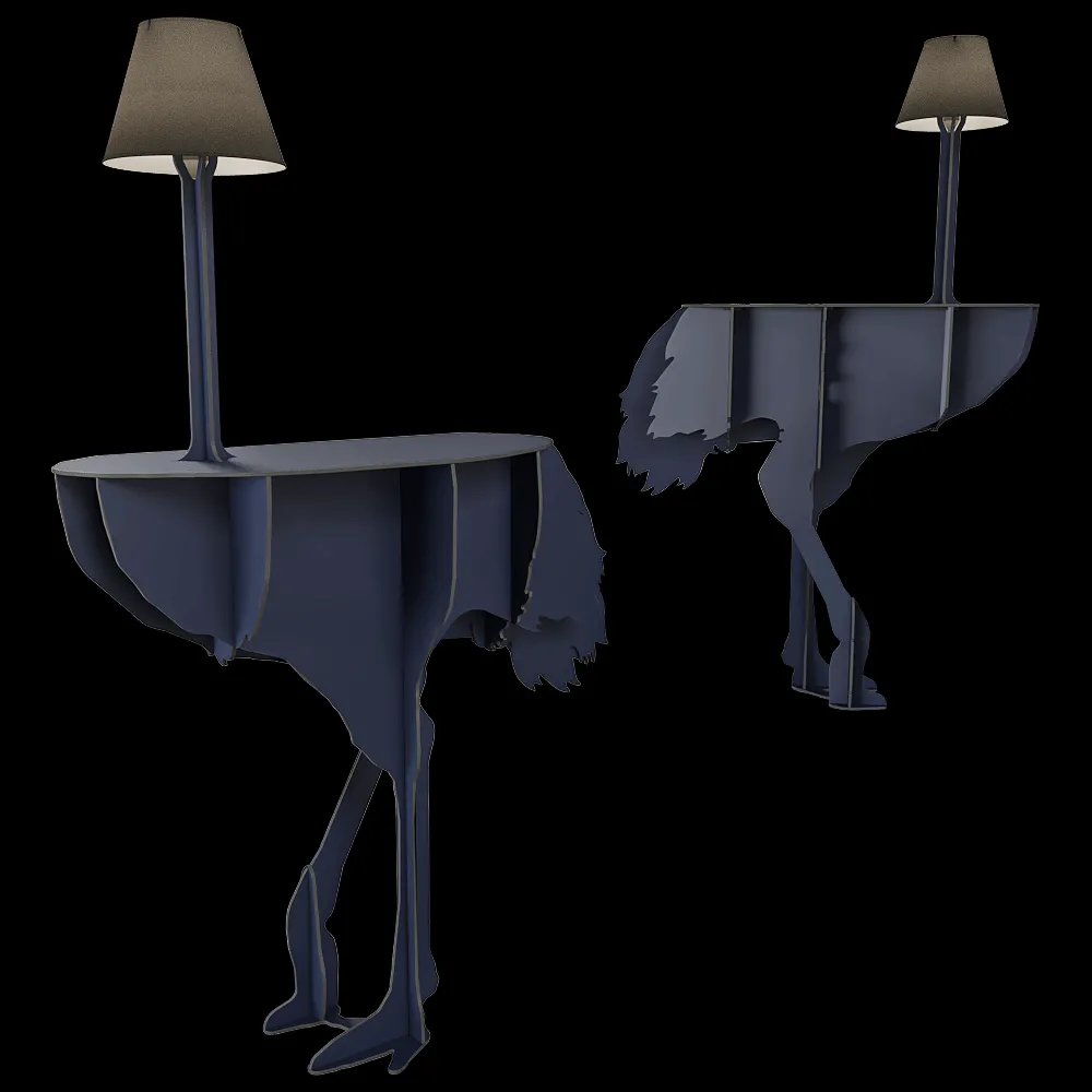 ibride – Console with light Diva Lucia 3ds Max