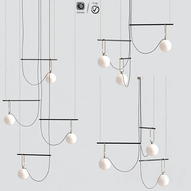 Ic Flos Hanging Pendant Lamp Collection 3ds Max