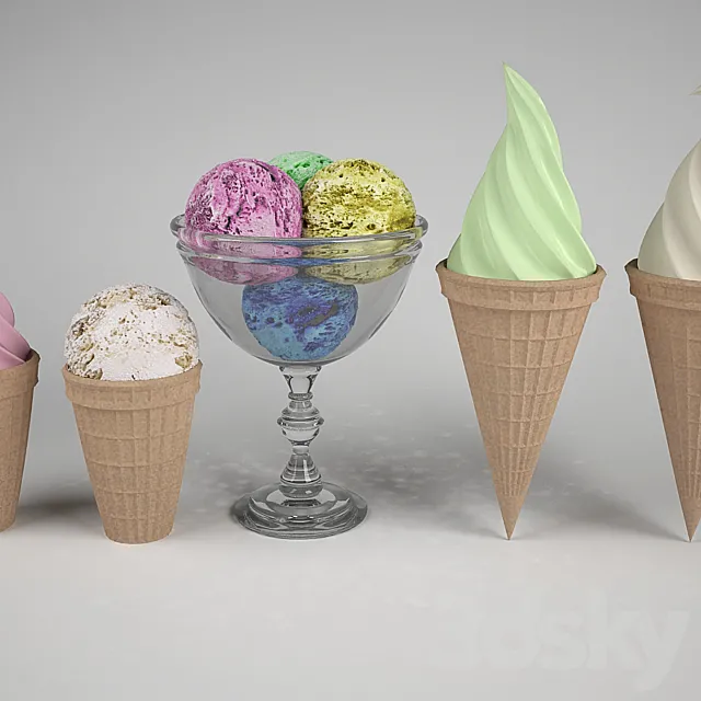 ice cream 3DS Max Model