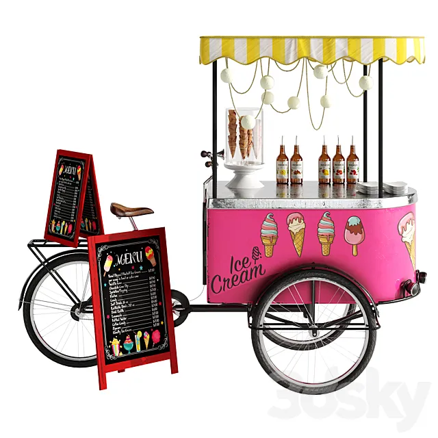 Ice cream bike 2 3DS Max Model