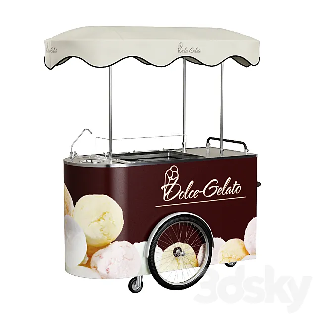 Ice Cream Trolley “Dolce Gelato” 3DS Max Model