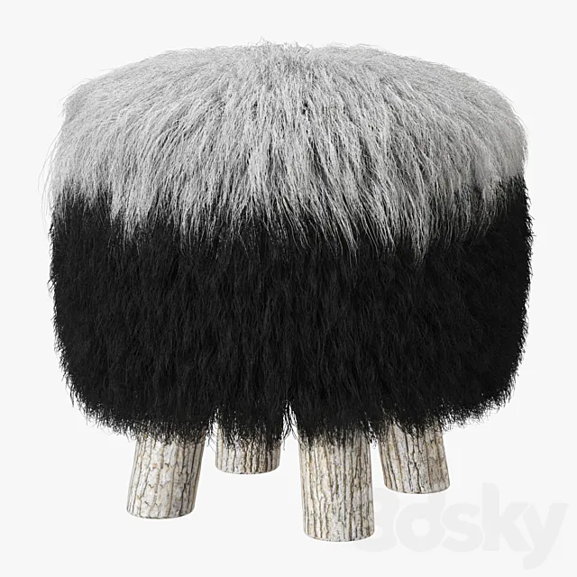 Icelandic Sheepskin chair 3ds Max