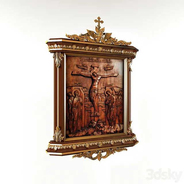Icon Crucifixion of our Lord Jesus Christ 3dsMax Model