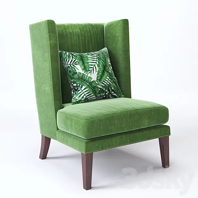 Icon Designe Armchair Wing 3ds Max