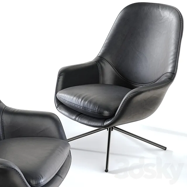 ICONS OF DENMARK Smile Lounge High Back 3ds Max