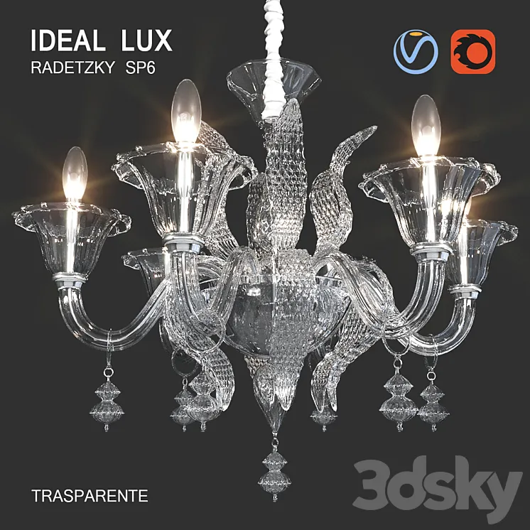 Ideal Lux RADETZKY SP6 3DS Max