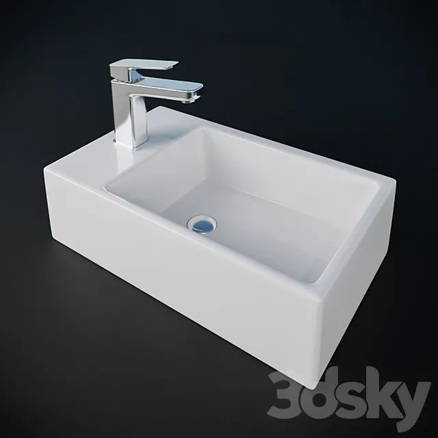 Ideal Stadart STRADA asymmetric washbasin 3DS Max Model