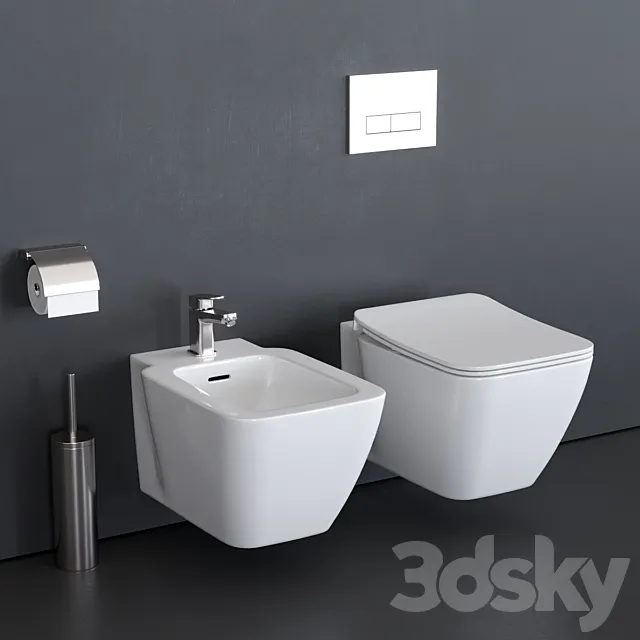 Ideal Standard STRADA II Wall-Hang WC art. T2997 art. T2971 3DSMax File