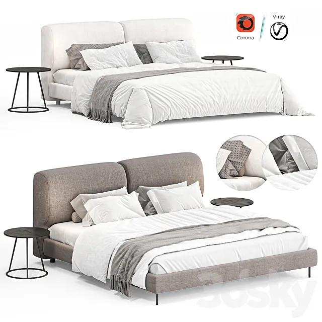 Igea Bed by Paola Zani 3DS Max Model