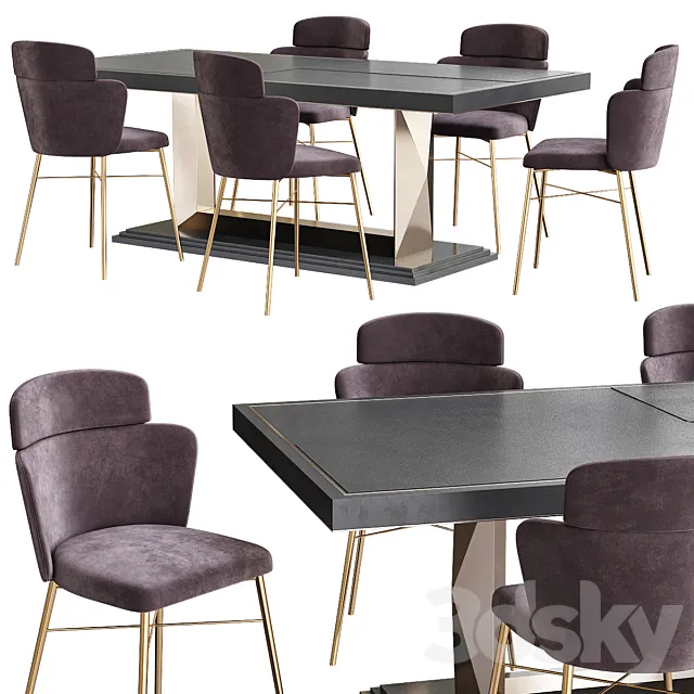 III BRONZE DINING TABLE BY KAMINI EZRALOW 3ds Max