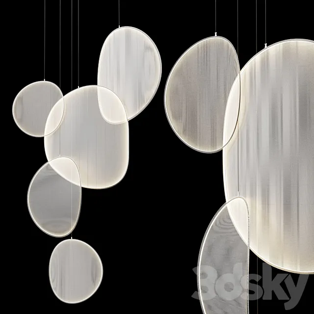 iiii 09 led fabric pendant lamp 3ds Max