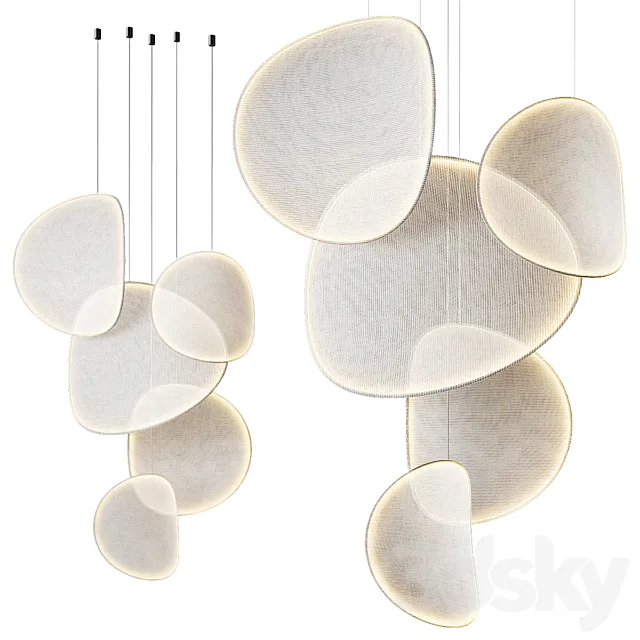 IIII 09 LED fabric pendant lamp 3ds Max