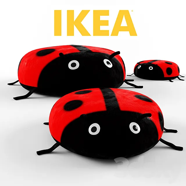 IKEA _ Pouffe Ladybug 3ds Max