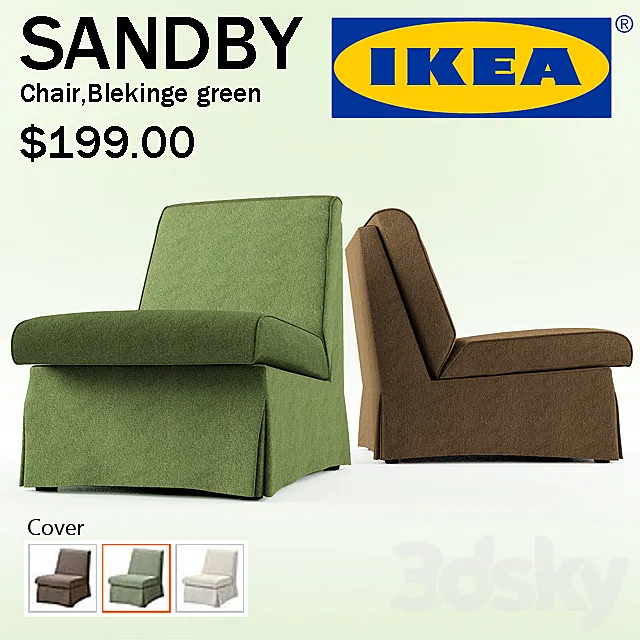 IKEA _ sandby chair green 3DSMax File
