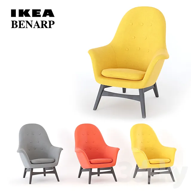 Ikea armchair BENARP 3ds Max