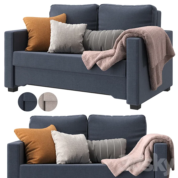 IKEA BACKSEDA 2-seater sofa bed 2 colors 3DS Max