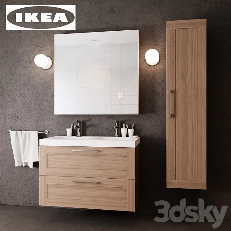 Ikea bathroom furniture set 3DS Max