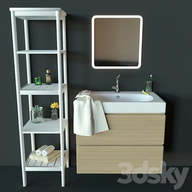 Ikea bathroom set 3DSMax File