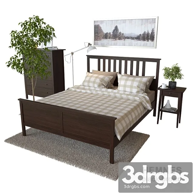 Ikea bed with decor hemnes 2 3dsmax Download