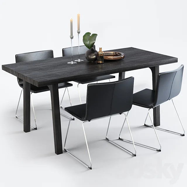 Ikea Bernhard VÄSTANÅ _ VÄSTANBY dinning set 3ds Max