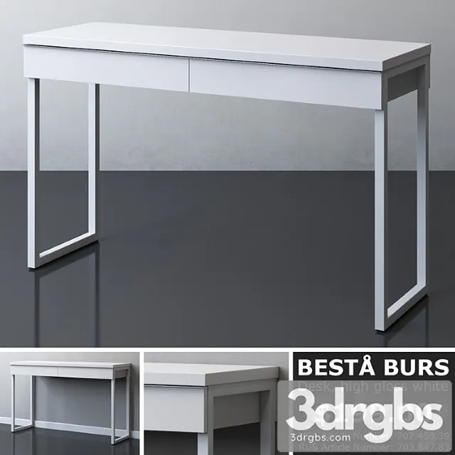 Ikea besta burs desk 2 3dsmax Download