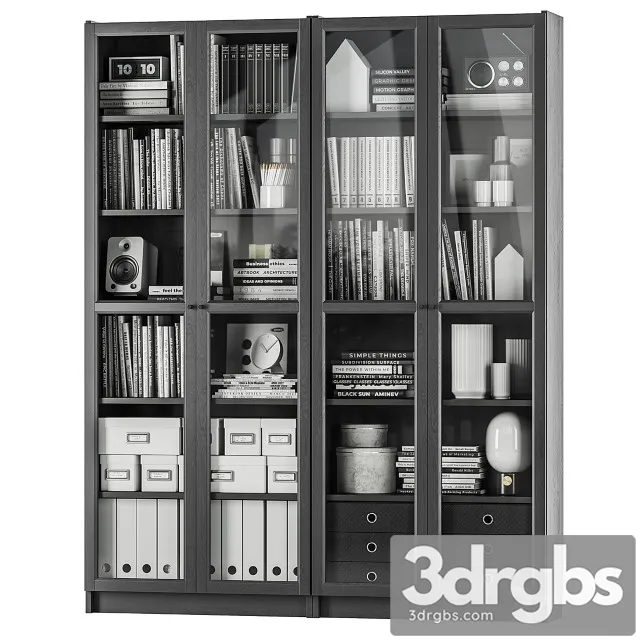Ikea Billy Oxberg Bookcase 3dsmax Download
