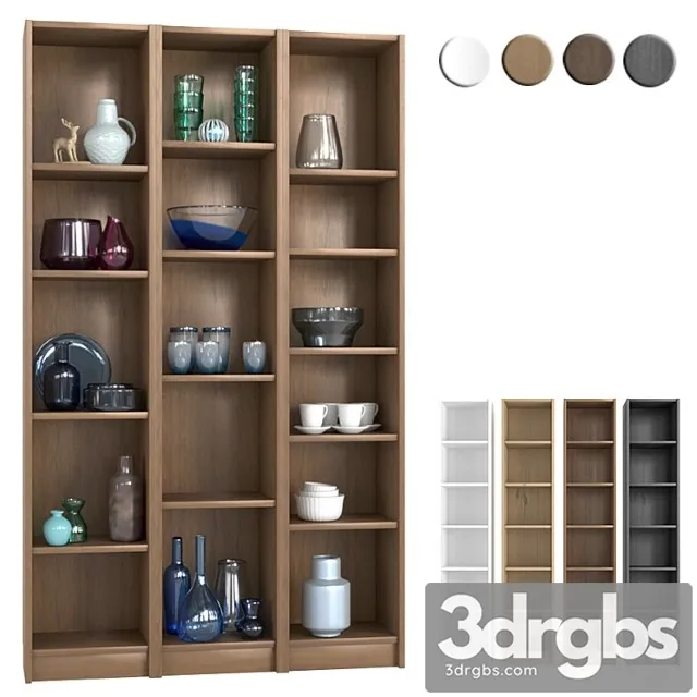 IKEA Billy Shelving Unit With Decorative Elements 3dsmax Download