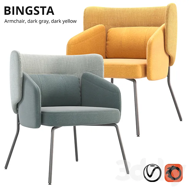 IKEA BINGSTA armchair 3ds Max
