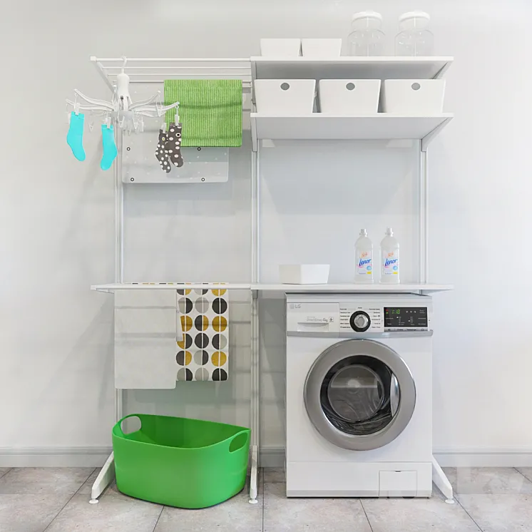 ikea BOAXEL БОАКСЕЛЬ IKEA Storage System \/ Washer \/ Dryer 3DS Max