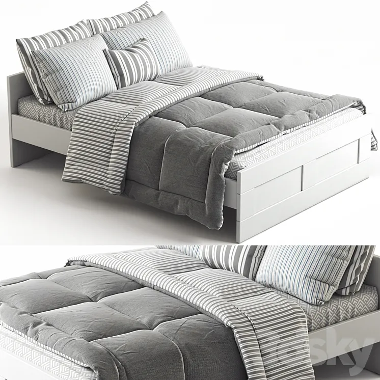 IKEA BRIMNES bed 3DS Max Model