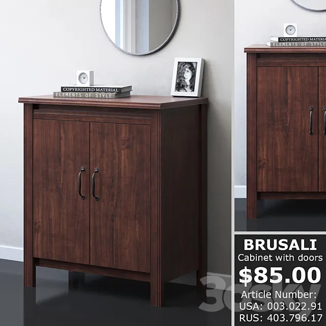 IKEA BRUSALI Cabinet with doors 3ds Max