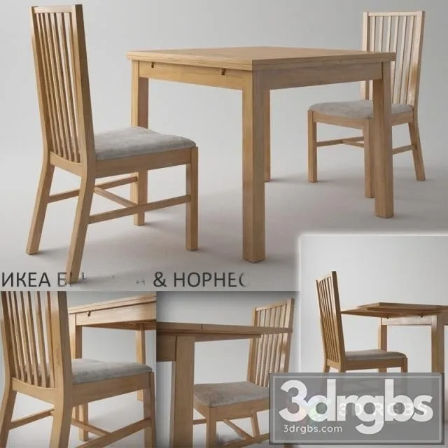 Ikea Bursta Table and Chair 3dsmax Download
