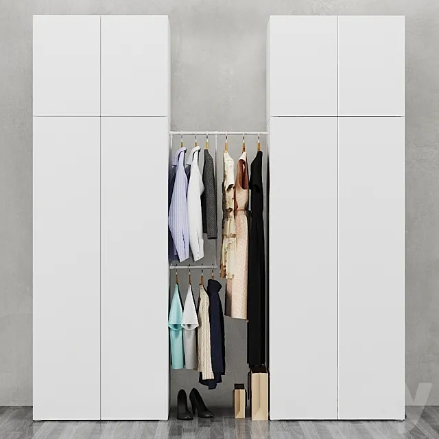 IKEA Combination Wardrobe OPHUS 3ds Max