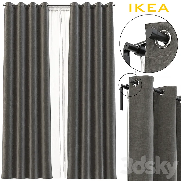 IKEA CURTAINS 3DS Max