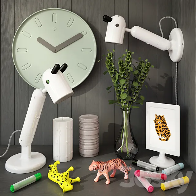 Ikea decoration set 2 3ds Max