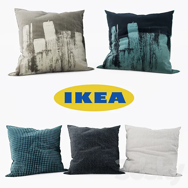 IKEA – Decorative Pillows set 1 3ds Max