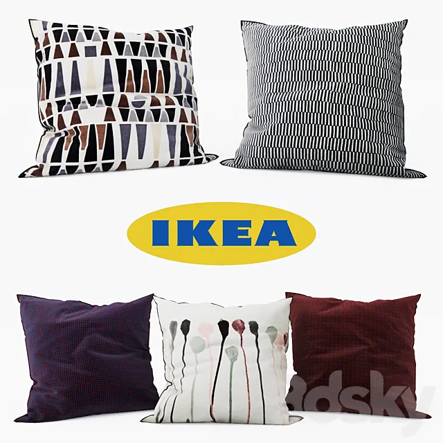 IKEA – Decorative Pillows set 6 3ds Max