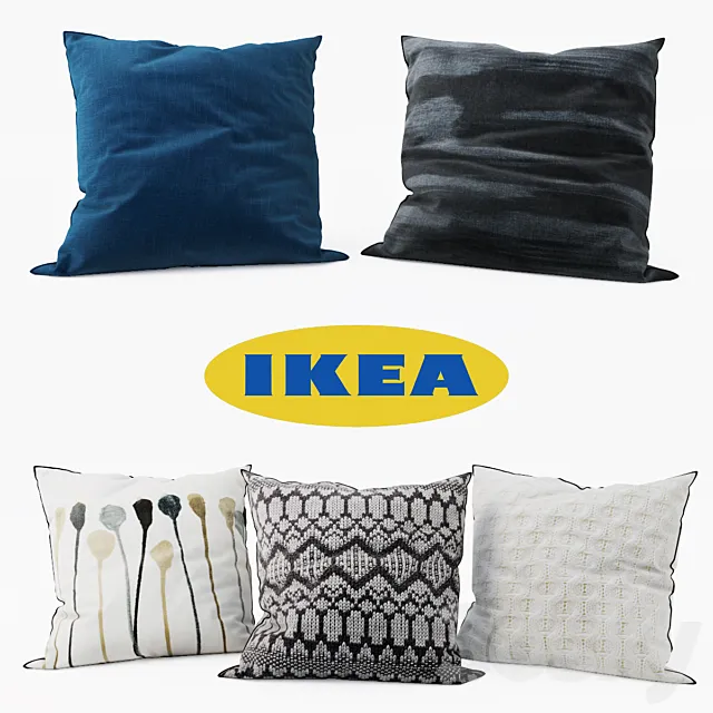 IKEA – Decorative Pillows set 9 3ds Max