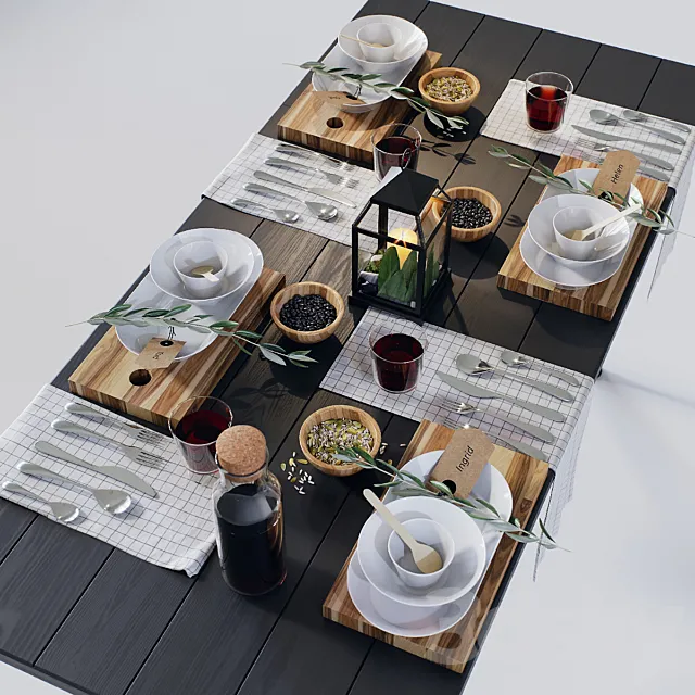 IKEA dining set.1 3DSMax File