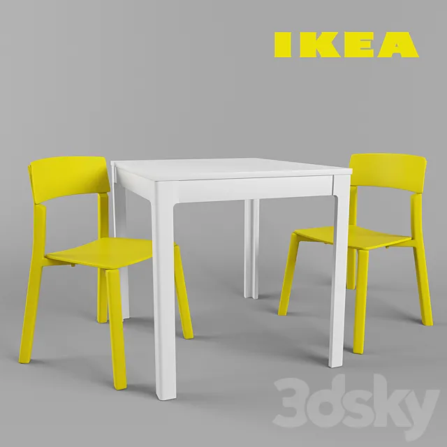 IKEA Dining set for VANGSTA _ YAN-INGE 3ds Max