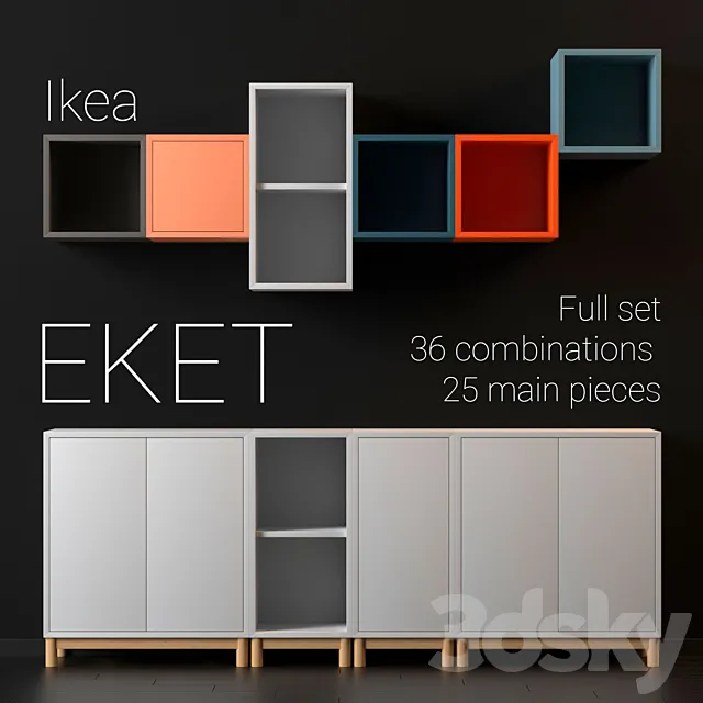 Ikea EKET full set _ Ikea Ecket full collection 3DS Max Model