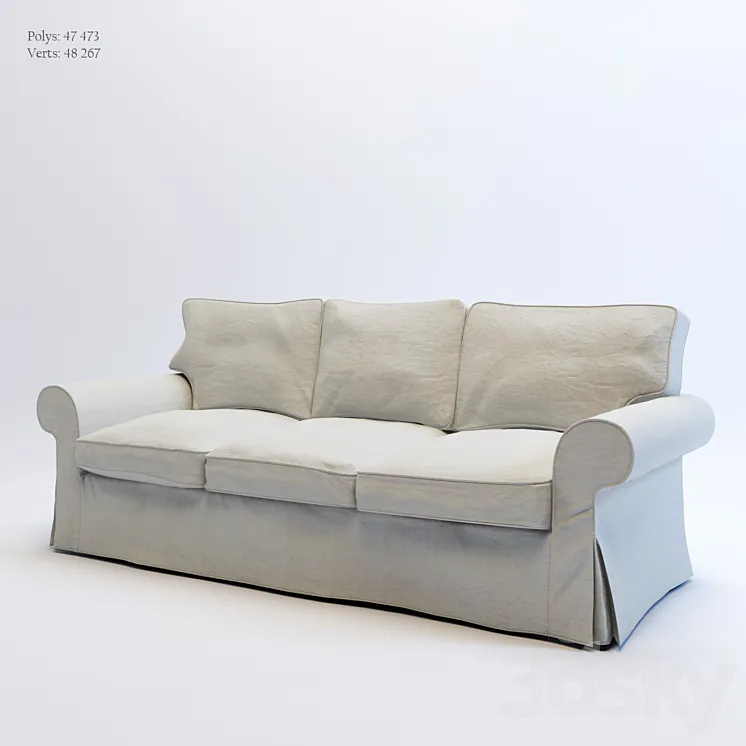 Ikea \/ Ektorp Three-seat sofa 3DS Max