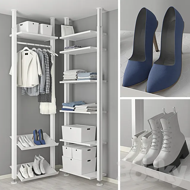 IKEA ELVARLI storage system 3ds Max