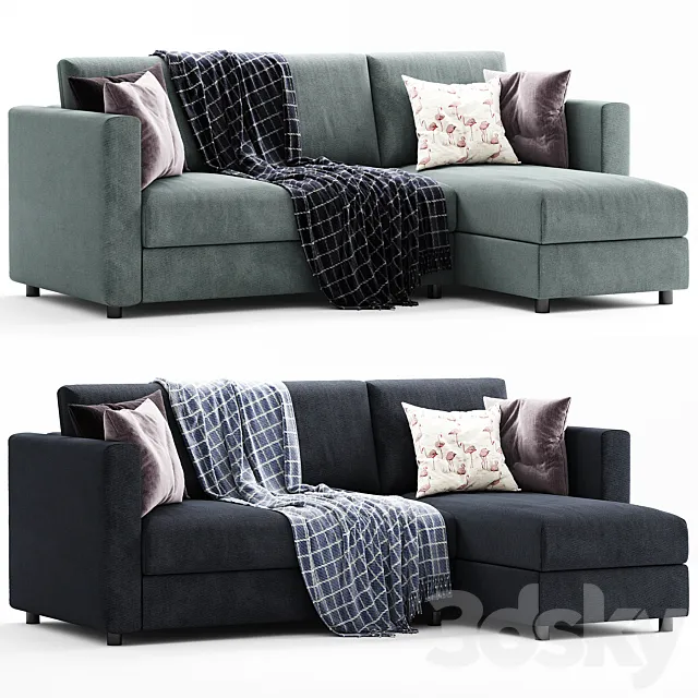 Ikea Finnala 3 seats Chaise Longue 3ds Max