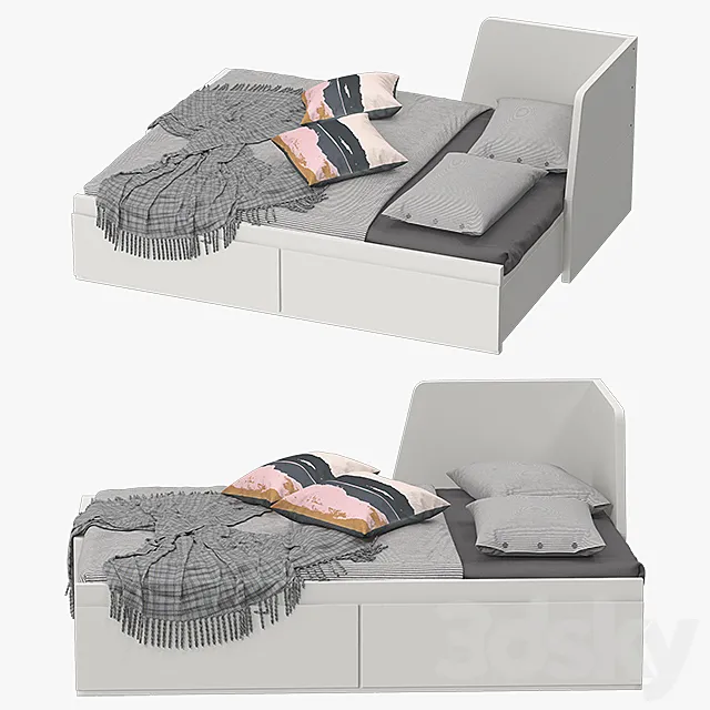 Ikea fllekke bed 3ds Max